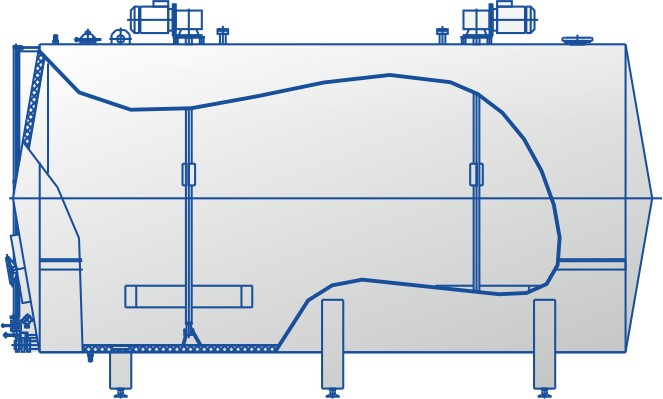 Емкости хранения и резервирования горизонтальные