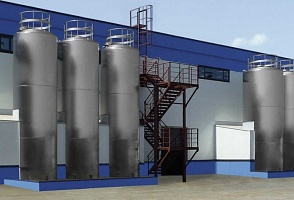 Емкости хранения и резервирования вертикальные (с мешалкой)