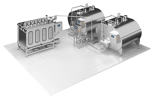 Автоматизированная линия производства творога закрытым способом А-ТЛ-3 с клапанным узлом