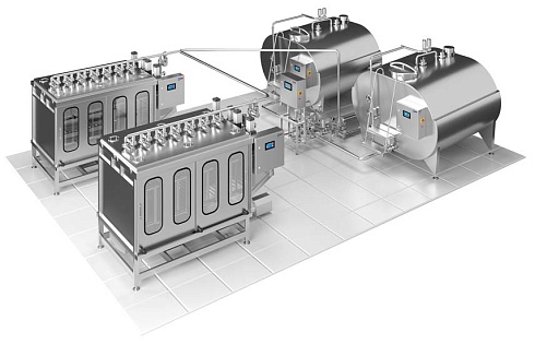 Автоматизированная линия производства творога закрытым способом А-ТЛ-6 с клапанным узлом